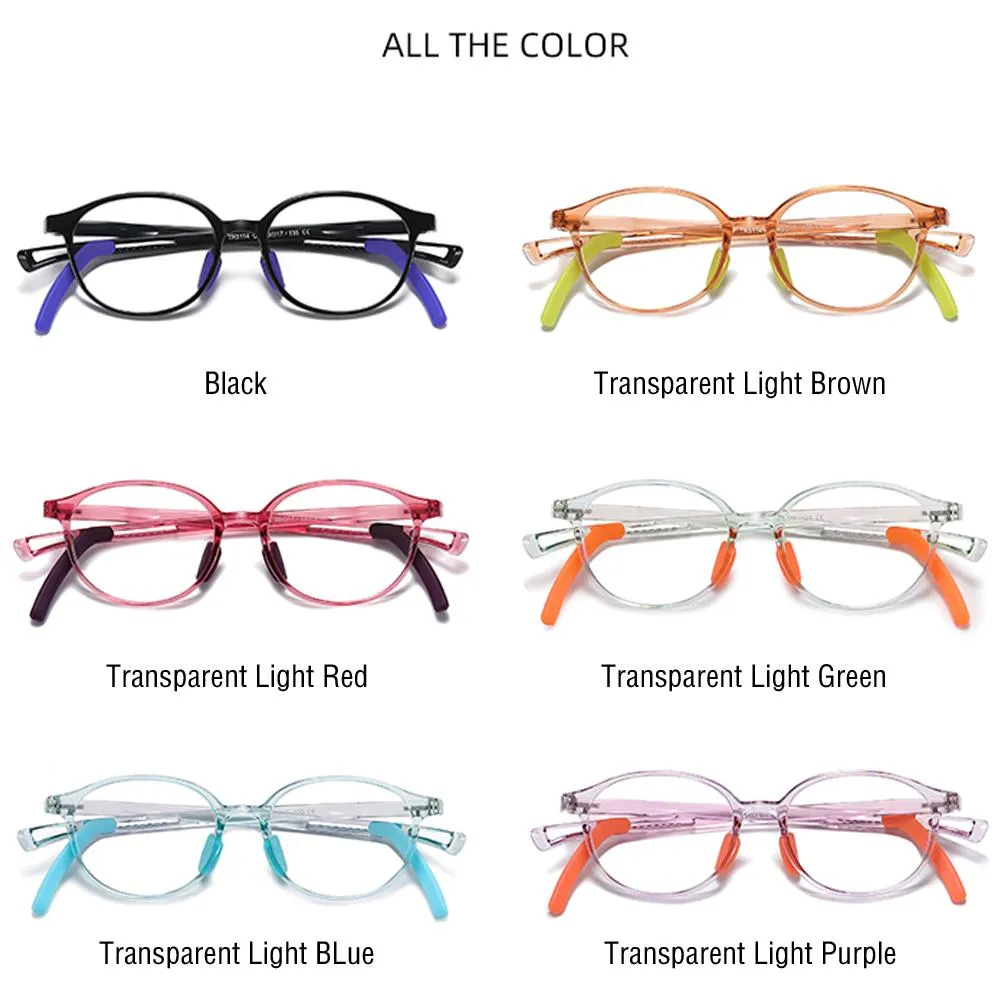 Lively - (Age 5-13)Children Non-slip Blue Light Blocking Glasses-Transparent Light Purple