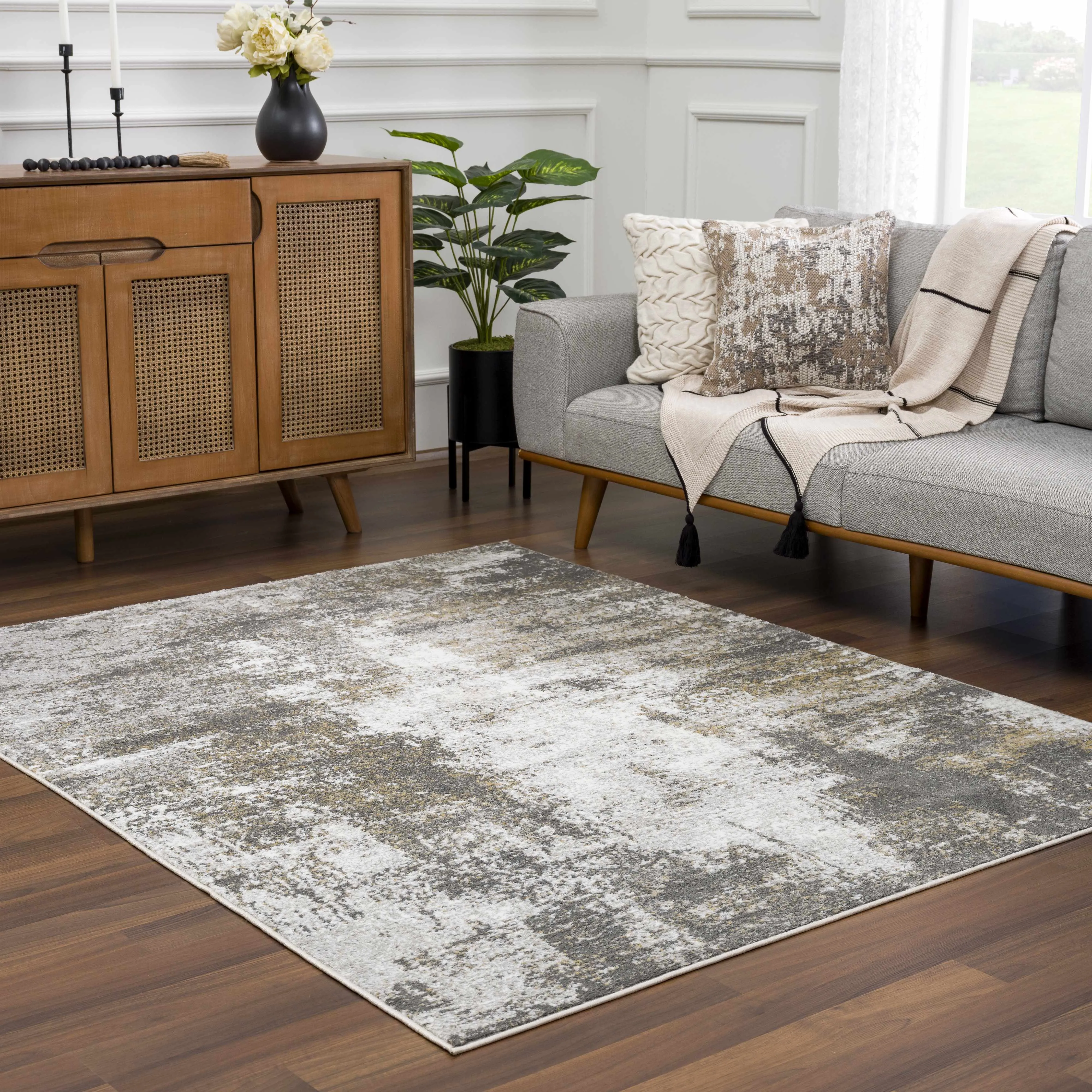 Liveree Abstract Area Rug - Clearance