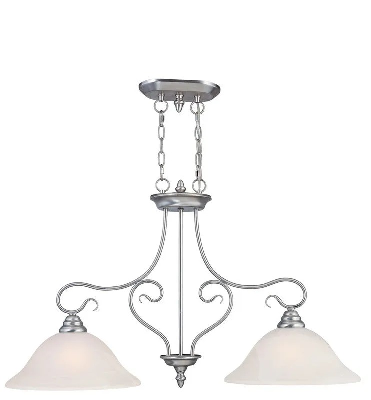 Livex Coronado 2 Light Brushed Nickel Island - C185-6132-91