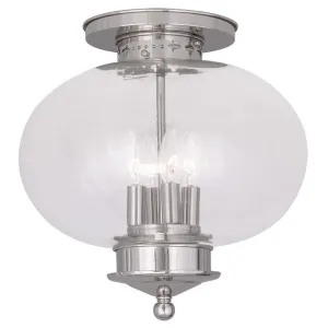 Livex Harbor 4 Light Polished Nickel Ceiling Mount - C185-5039-35