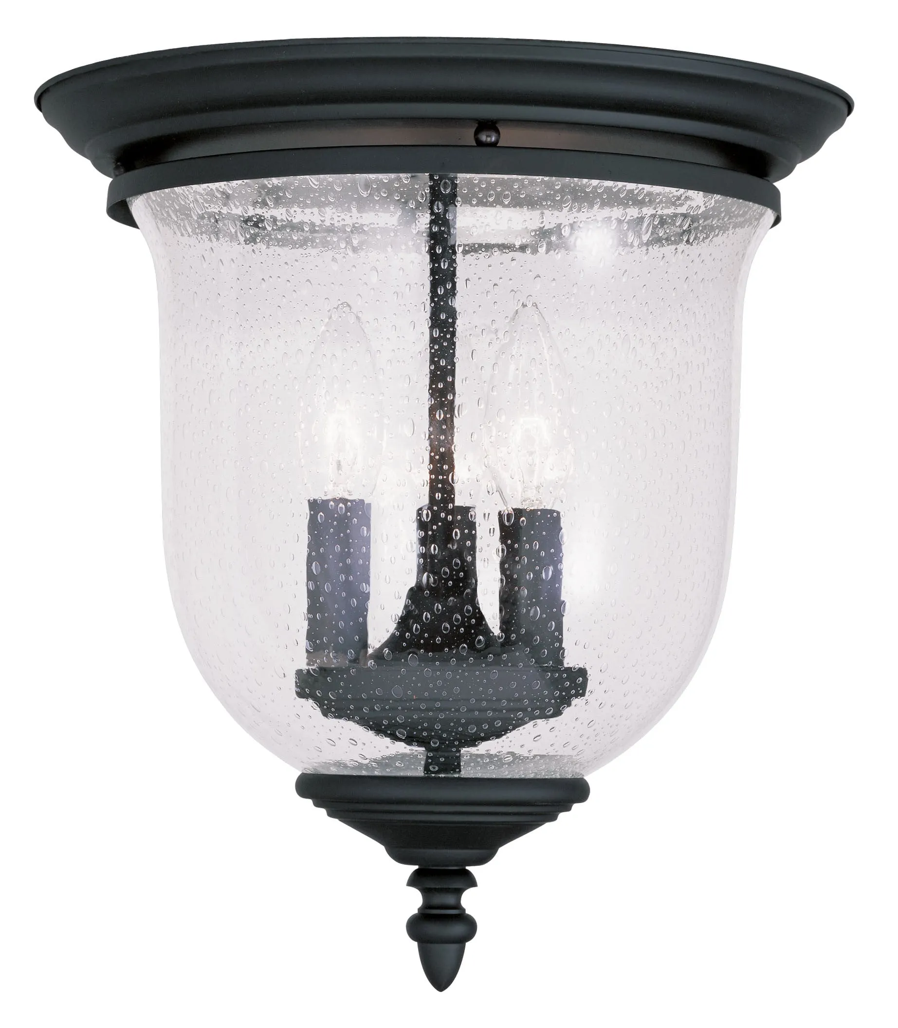 Livex Legacy 3 Light Black Ceiling Mount - C185-5024-04