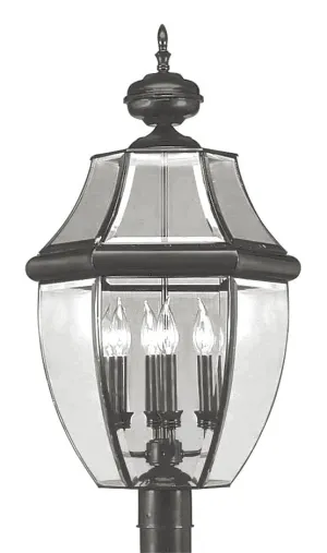 Livex Monterey 4 Light Black Outdoor Post Lantern - C185-2358-04