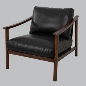 Livingsley Phoenix Chair – Black Leather