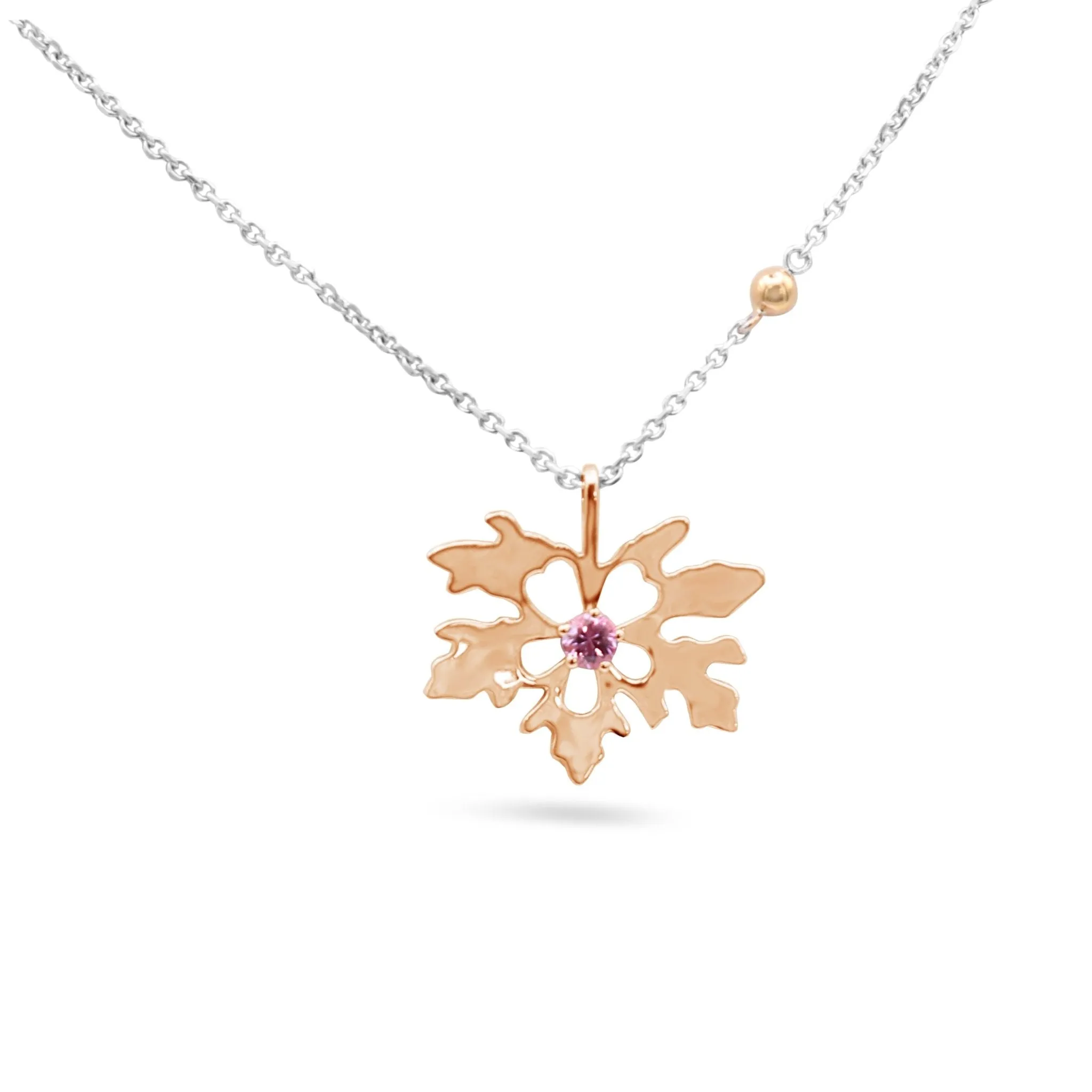 Liz Earle Pink Sapphire Pendant Necklace - 18ct Gold