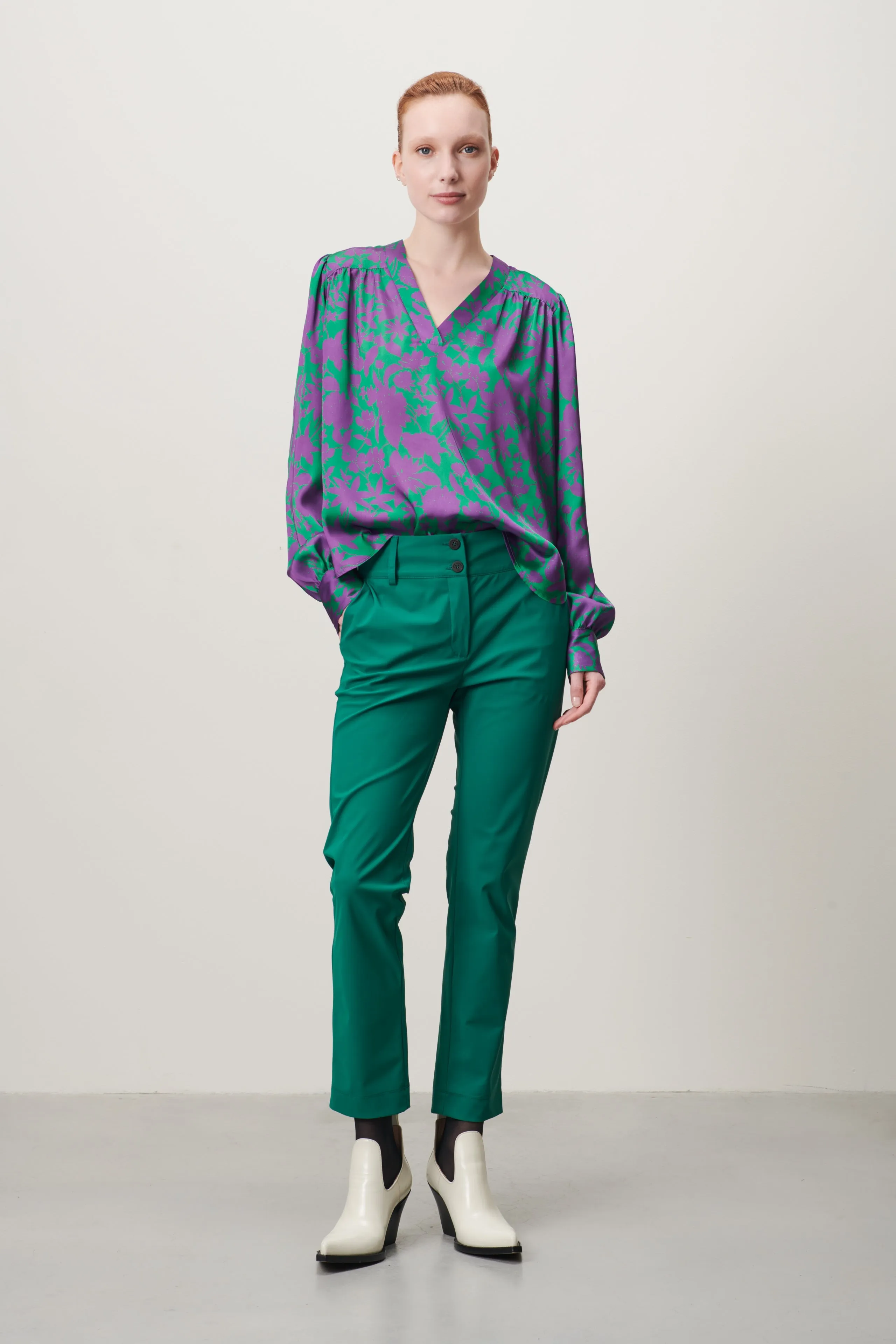 Liza Blouse | Green Purple