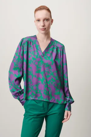 Liza Blouse | Green Purple