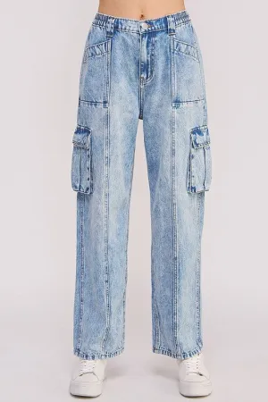 Lizzo Plus High waist Baggy Cargo Jeans