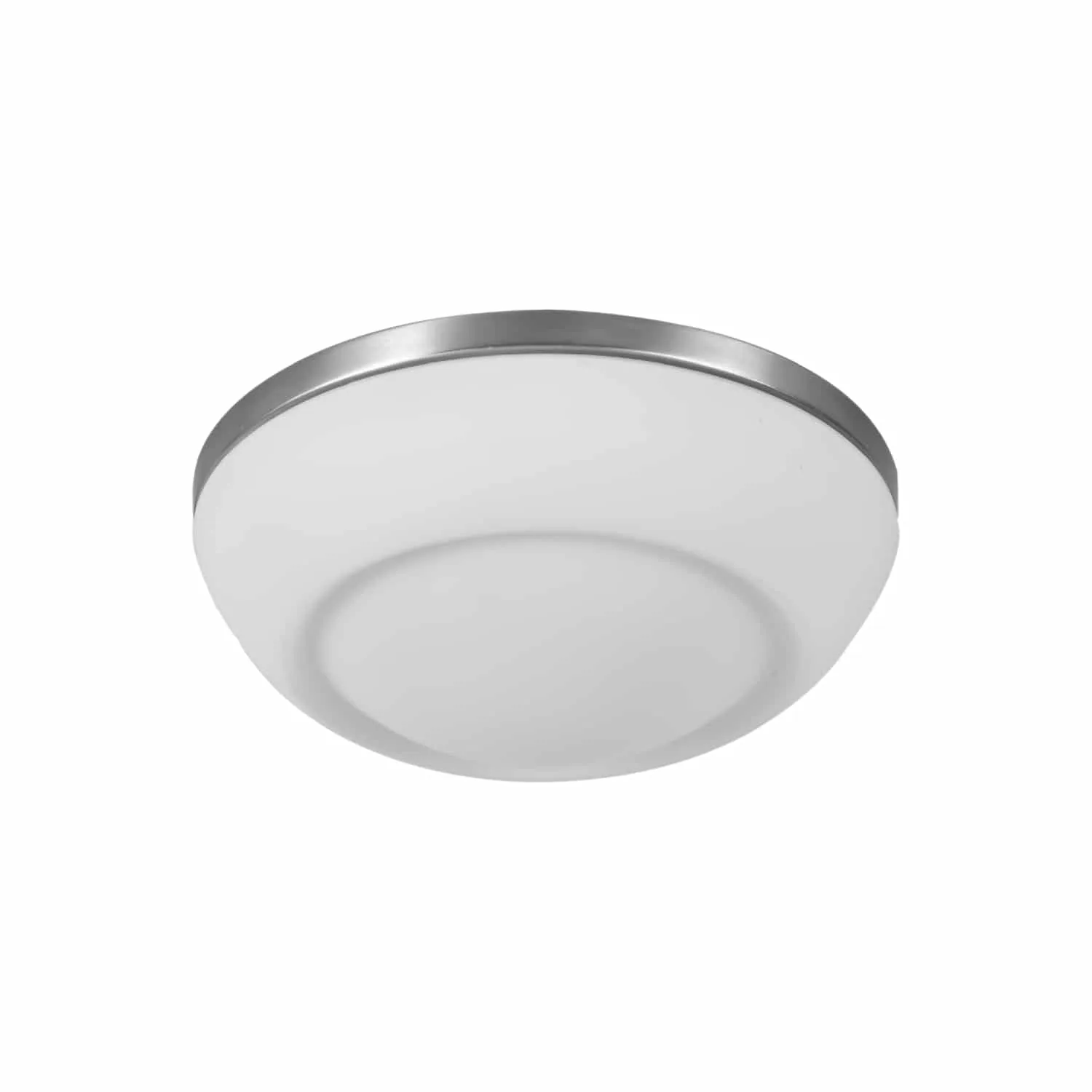 Lámpara De Techo Plafón Níquel Satinado 1XE27 230X100mm 110-240V Diseño Moderno En Hierro Y Vidrio Para Interiores Contemporáneos. Lámpara De Superficie.