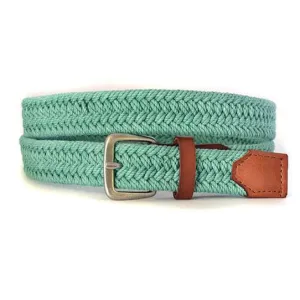 LOCK - Women  and Men Casual Green Cotton Webbing Belt