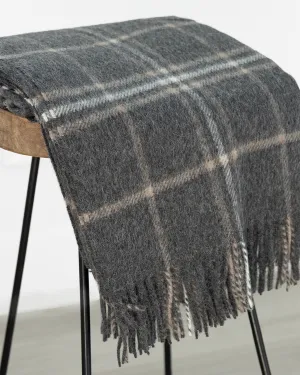 Lockerbie Throw Charcoal/Taupe Plaid