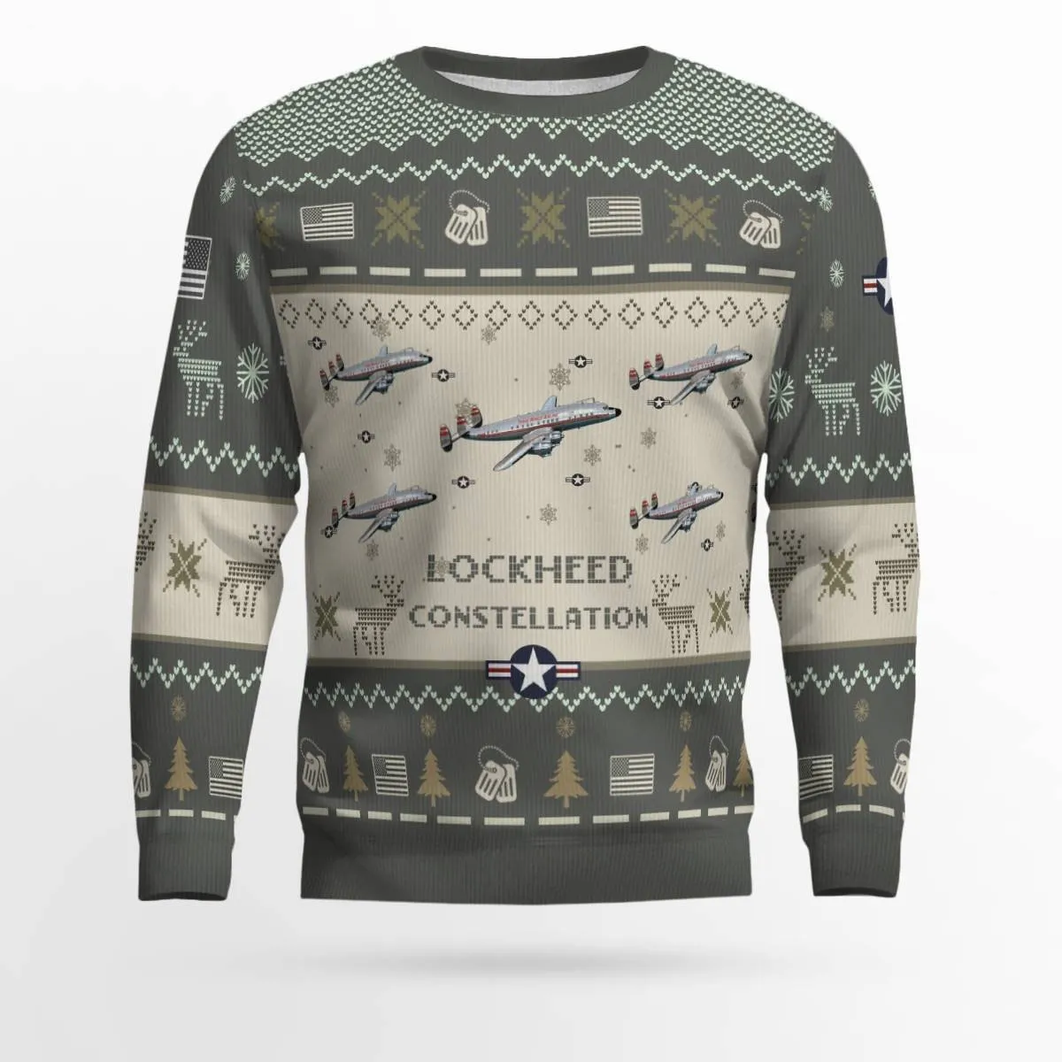 Lockheed Constellation Aircraft Ugly Sweater, Ugly Sweater Christmas Shirt for Men Dad Veteran