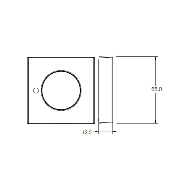 Lockwood Velocity Series Square Trim Large Rose Privacy Door Handle Set Matte Black