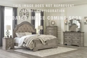 Lodenbay King Panel Bed with Mirrored Dresser, Chest and 2 Nightstands