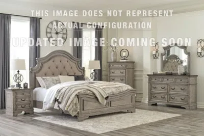 Lodenbay Queen Panel Bed with Mirrored Dresser and 2 Nightstands