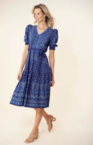 Logan Embroidered Midi Dress