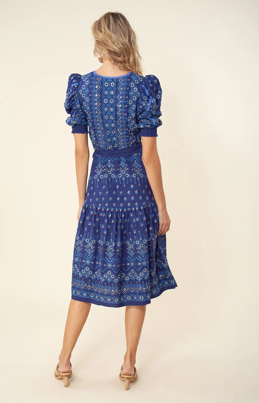 Logan Embroidered Midi Dress