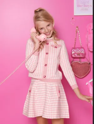 LOL Gingham Gem Sweater Skirt Set