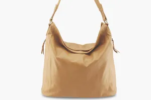 LOLA HOBO LEATHER HANDBAG IN TAN