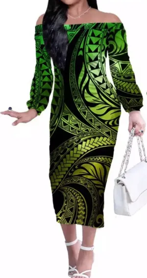 Lole Green Tribal Dress