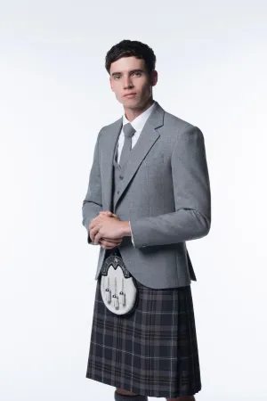 Lomond Grey Tweed Kilt Jacket and Waistcoat