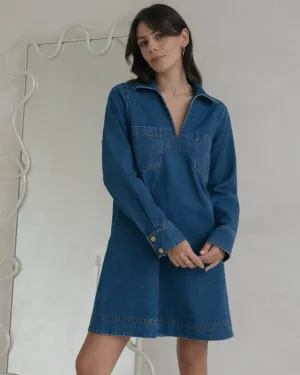 London Denim Dress - Denim