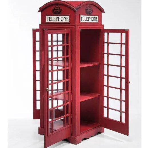 London Telephone Red Display Cabinet