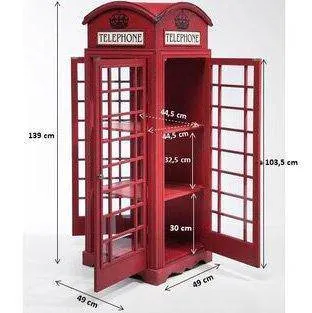 London Telephone Red Display Cabinet