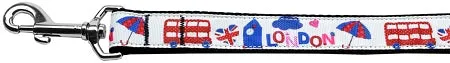 London Town Nylon Dog Leash 5-8 Inch Wide 4ft Long