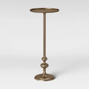 Londonberry Turned Accent Table Small Brass - Threshold