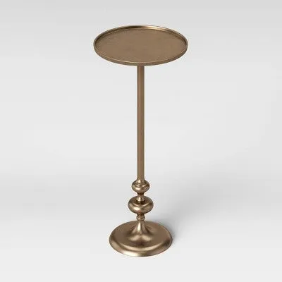 Londonberry Turned Accent Table Small Brass - Threshold