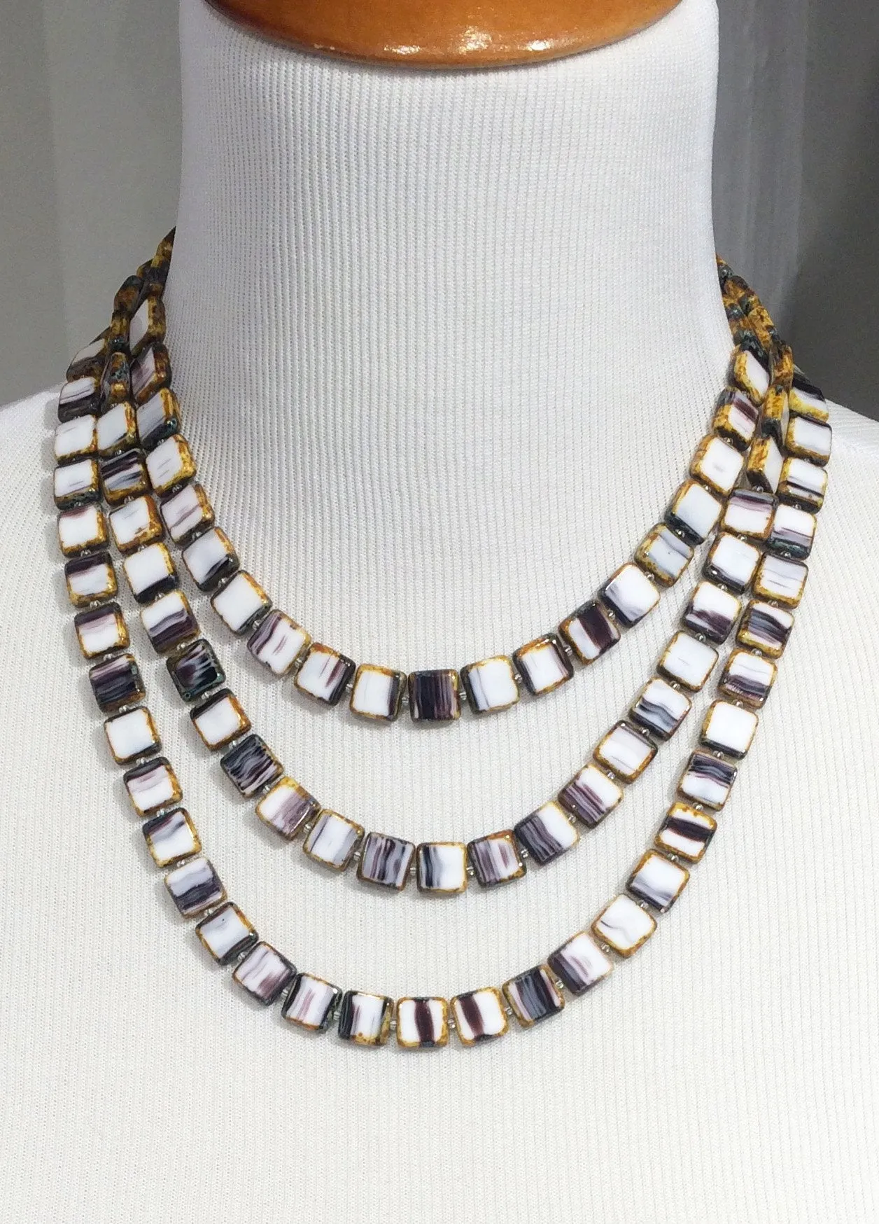 Long Beaded Necklace, 7 Ways to Wear, Trilogy 60"