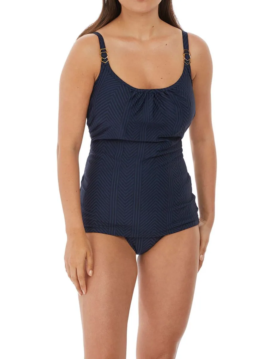 Long Island Scoop Neck Tankini - Ink