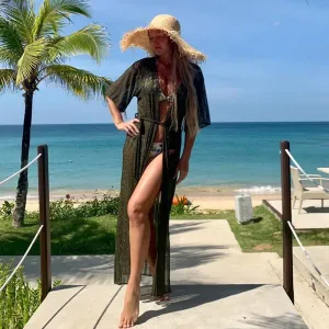 Long Kimono Beach Cover-Up | Stylish & Versatile Women's Swimsuit Cover-Up