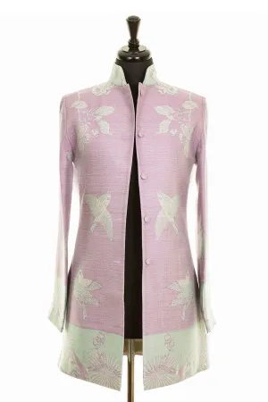 Long Nehru Jacket in Lilac