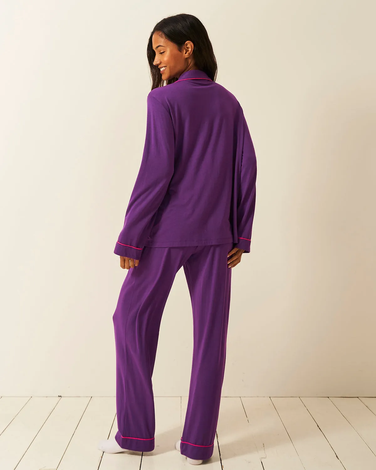 Long Pajama Set- Plum