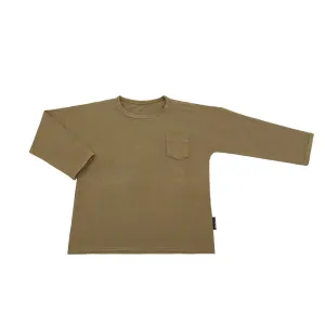 Long Sleeve Baggy Pocket Tee - Basil