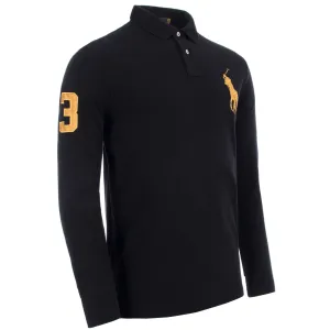 Long Sleeve Big Pony Pique Polo Shirt