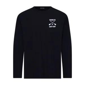 Long Sleeve Crewneck Black T-Shirt