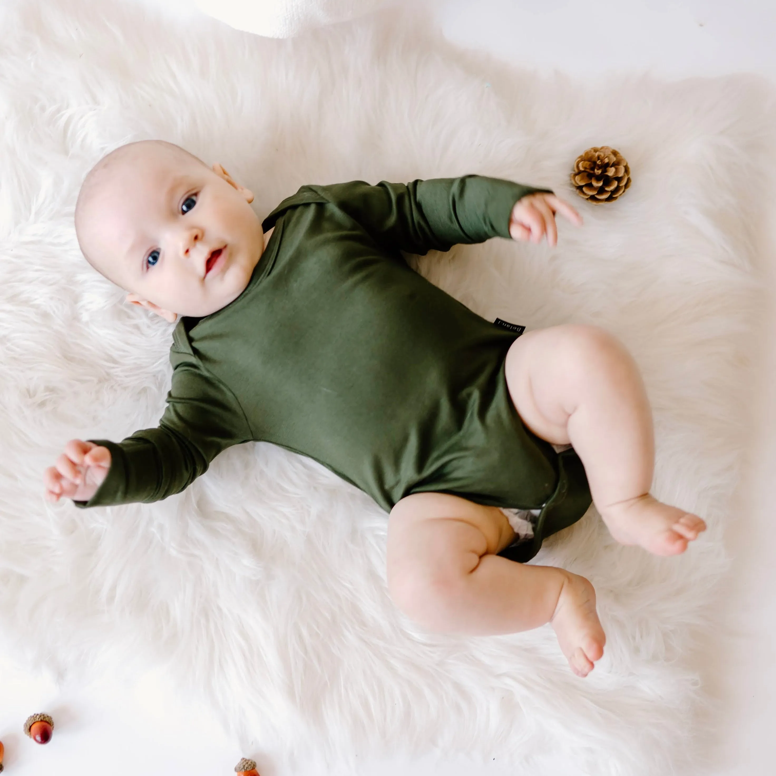 Long Sleeve Onesie - Forest Green