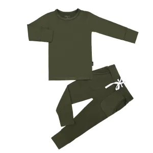 Long Sleeve PJ Set - Forest Green