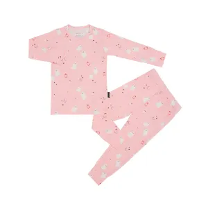 Long Sleeve PJ Set - Pink Ghosts