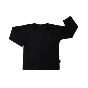 Long Sleeve Pocket Tee - Raven