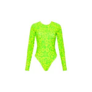 Long Sleeve Surf Suit - Aloha Lime