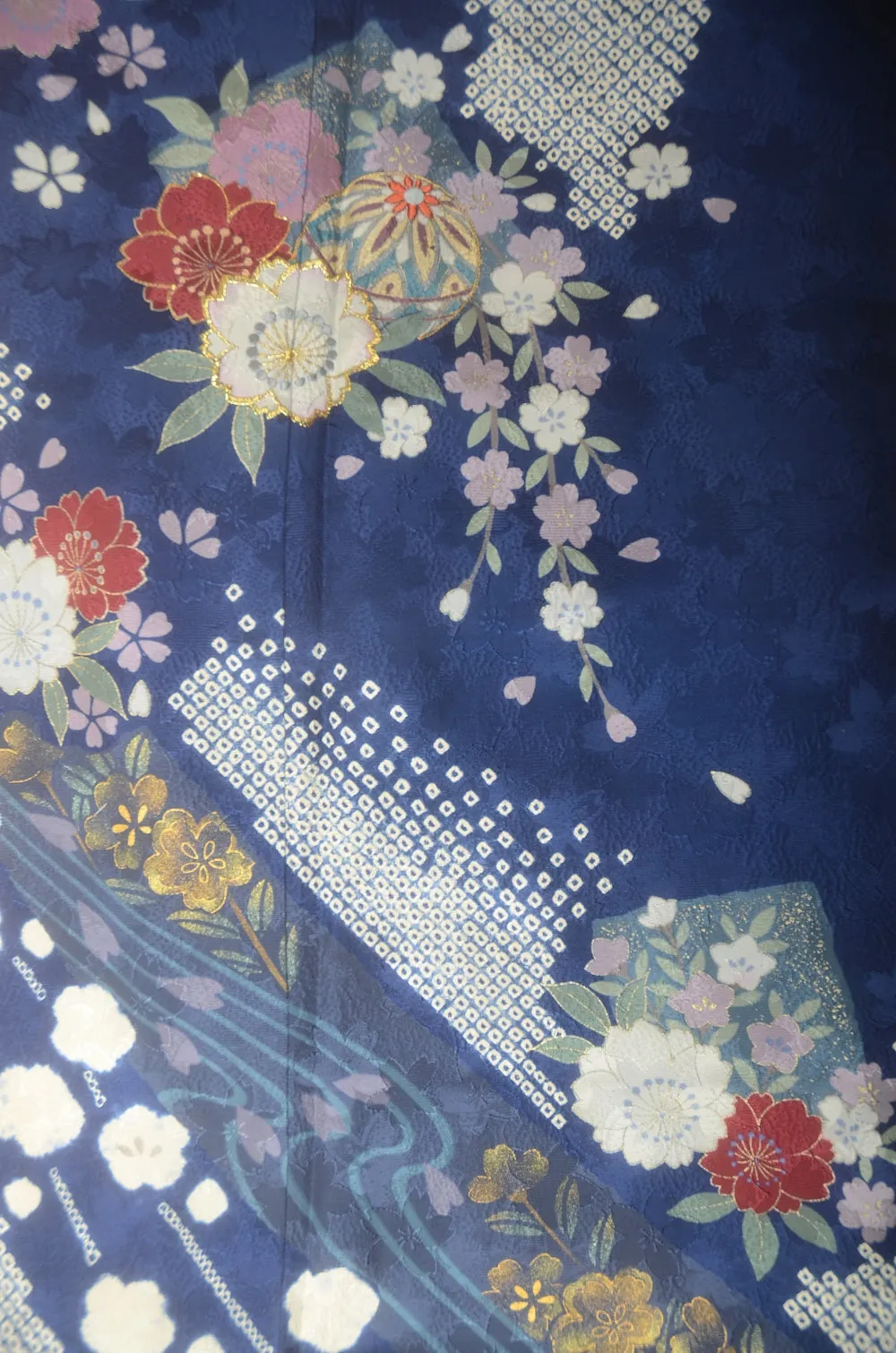 Long-sleeved kimono 6 items set / Furisode / FK#1-966