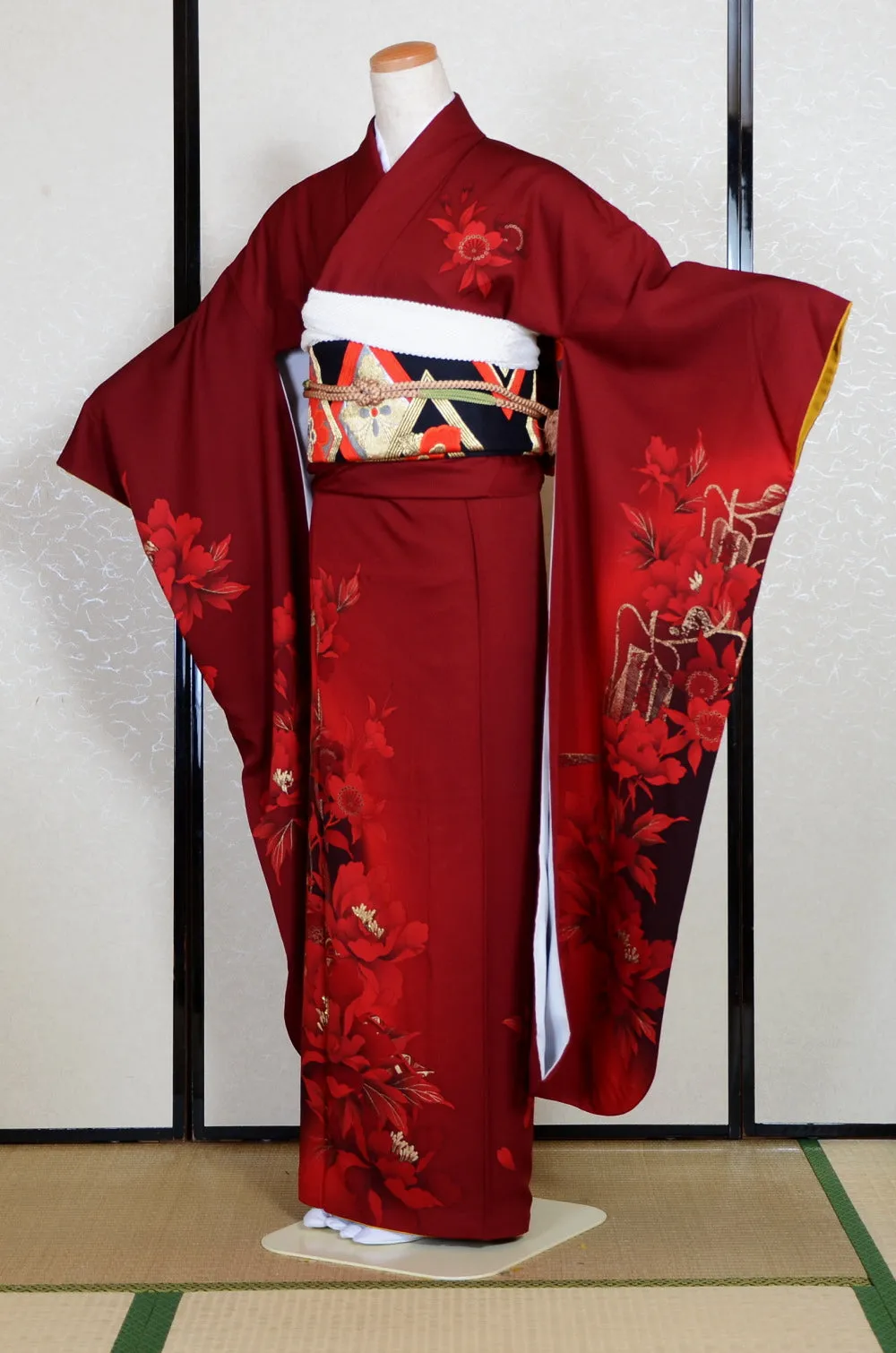 Long-sleeved kimono 6 items set / Furisode / FK#2-017