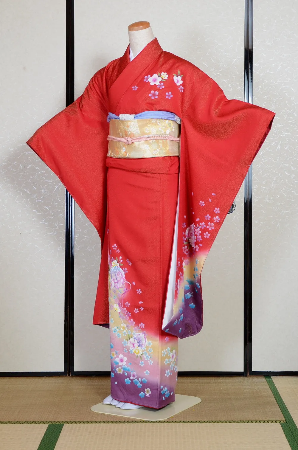 Long-sleeved kimono 6 items set / Furisode / FK#2-068