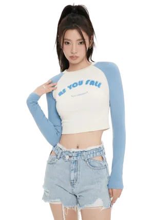 Long Sleeves Crop Top