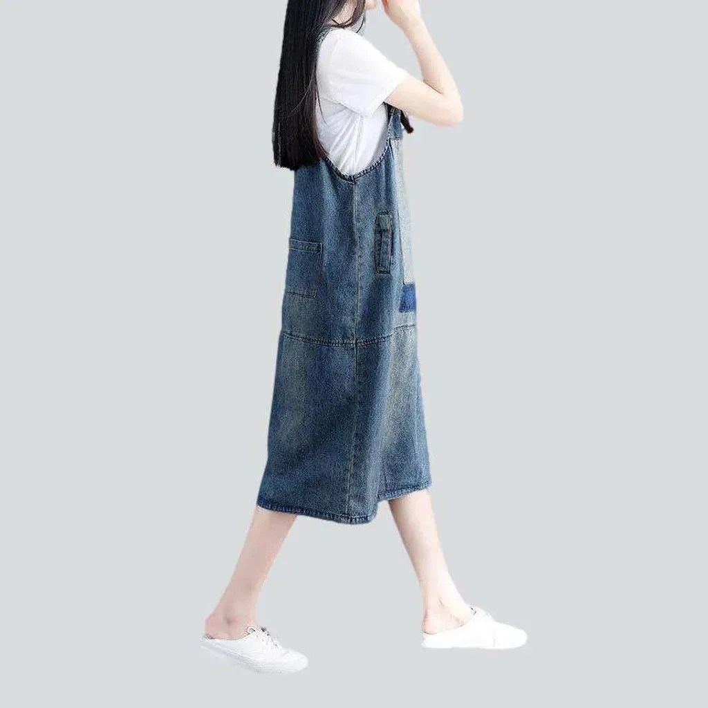 Long stylish y2k jeans dress