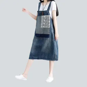 Long stylish y2k jeans dress