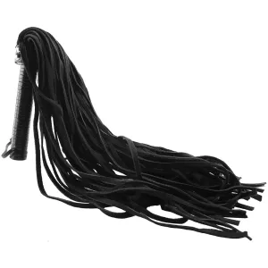 Long Suede Flogger in Black